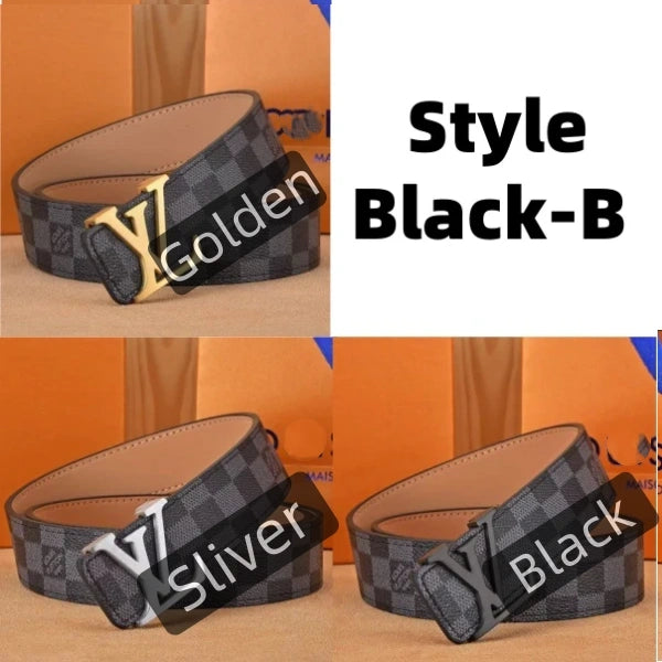 Classic Letter Buckle Men's Belt, Stylish Texture Shows Quality Delivery within 5 to 8 days There is a gift box.