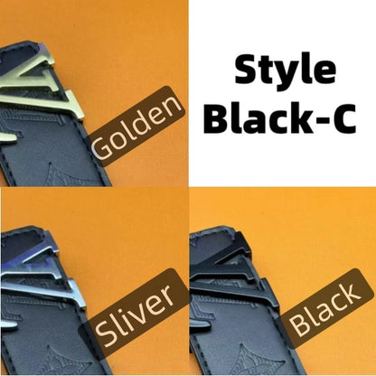 Classic Letter Buckle Men's Belt, Stylish Texture Shows Quality Delivery within 5 to 8 days There is a gift box.