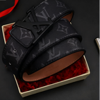 Classic Letter Buckle Men's Belt, Stylish Texture Shows Quality Delivery within 6 to 9 days